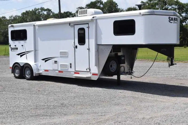 2014 Shadow 7208GLQ 2 Horse Trailer with 8' Short Wall