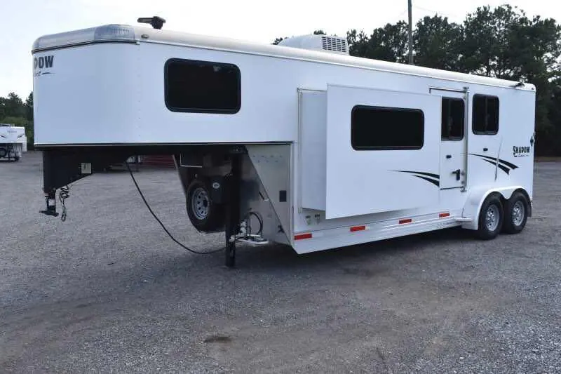 2014 Shadow 7208GLQ 2 Horse Trailer with 8' Short Wall