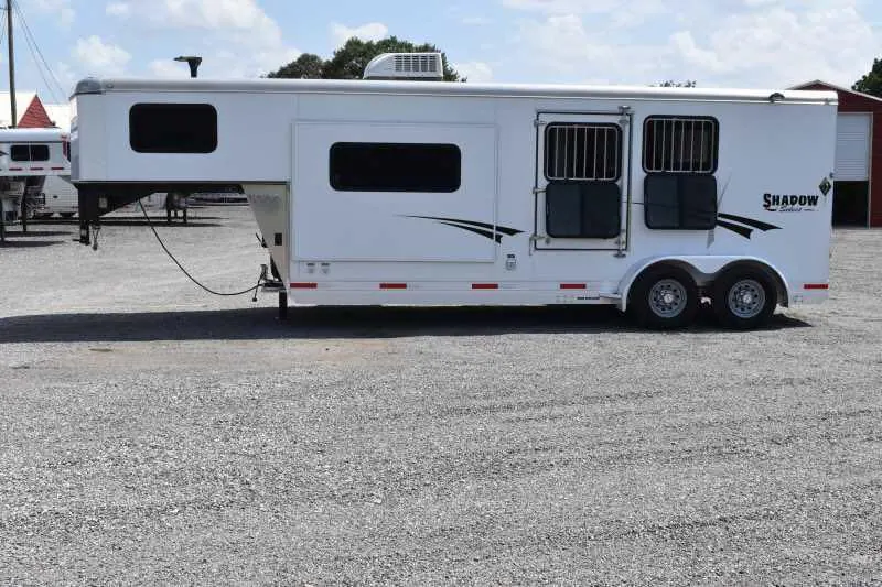 2014 Shadow 7208GLQ 2 Horse Trailer with 8' Short Wall