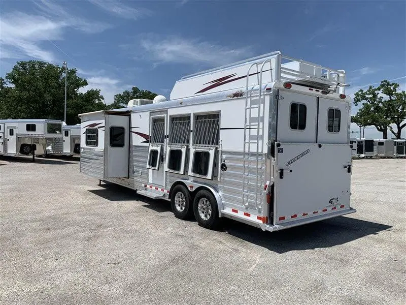 2014 4-Star 3 Horse Slant Living Quarters Outlaw Conversions