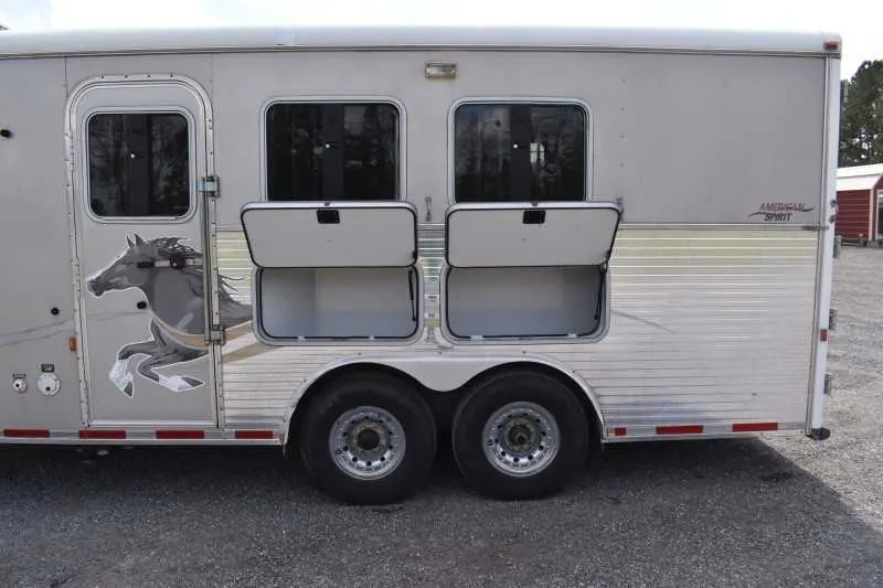2007 American Spirit 8308LQ 3 Horse Trailer with 8' Short Wall