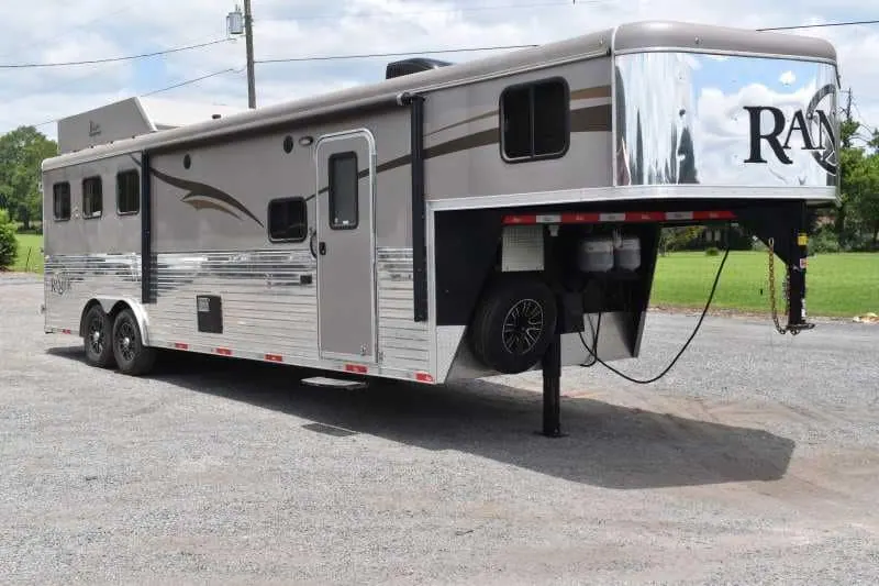 2015 Bison Ranger 3LQ Horse Trailer with 10' Short Wall