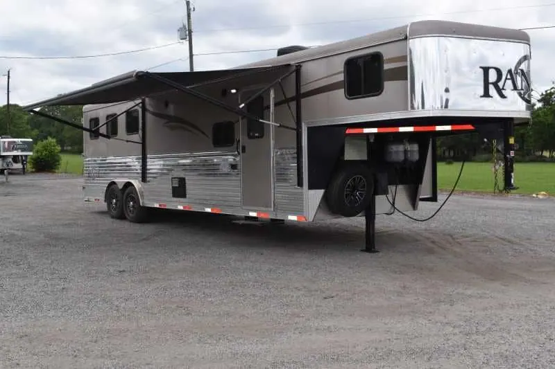 2015 Bison Ranger 3LQ Horse Trailer with 10' Short Wall