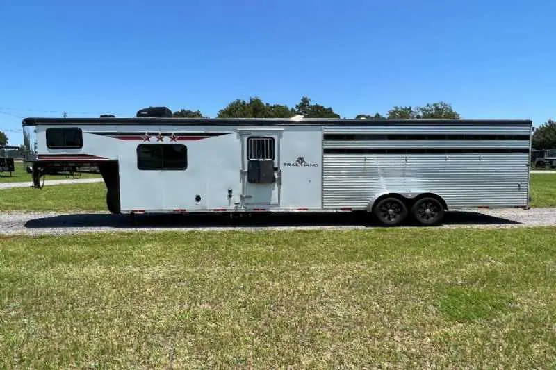 2024 Bison Trail Hand 708160 Stock Trailer with 8' Short Wall