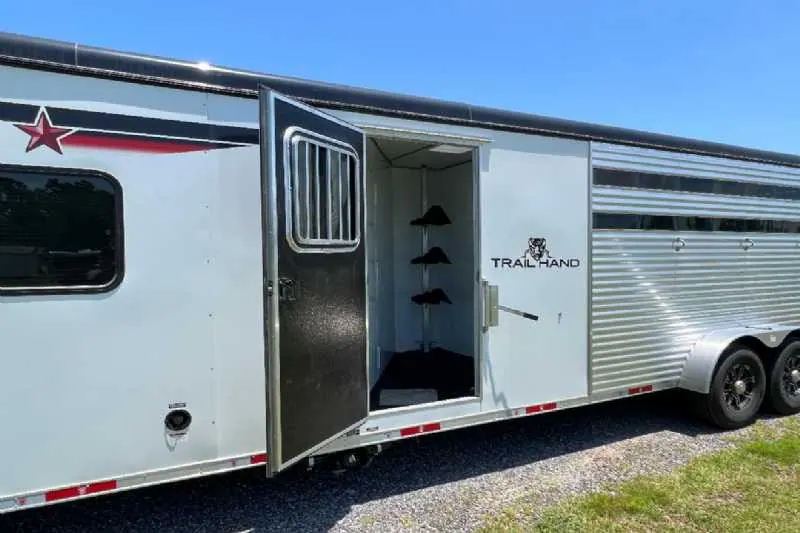 2024 Bison Trail Hand 708160 Stock Trailer with 8' Short Wall