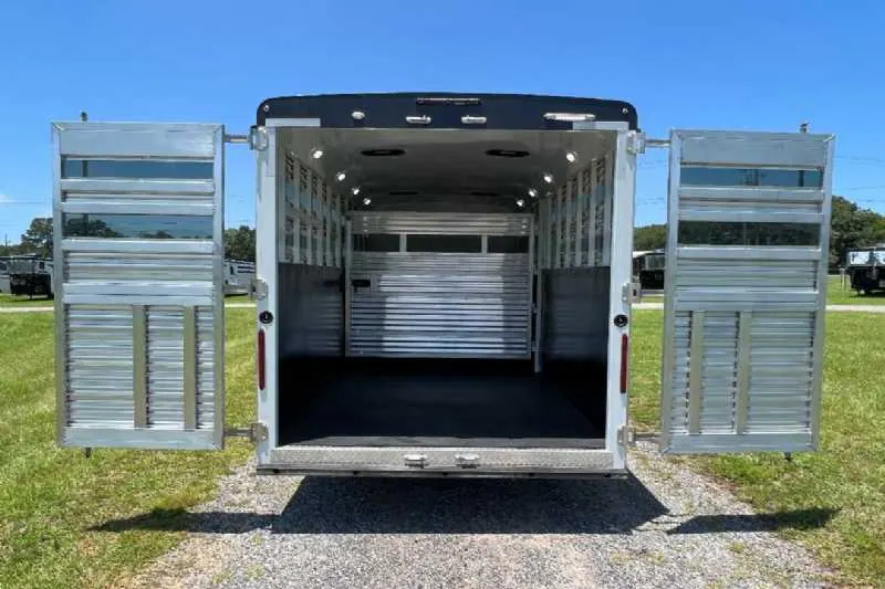 2024 Bison Trail Hand 708160 Stock Trailer with 8' Short Wall