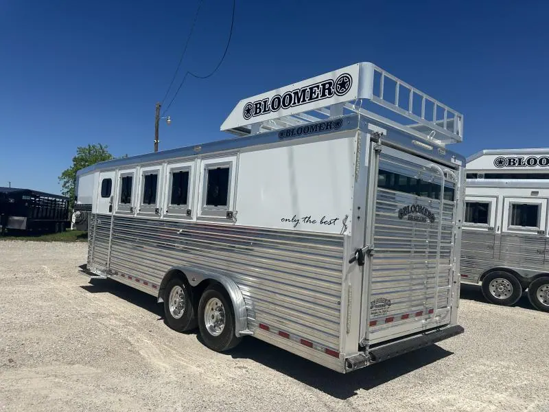 2020 Bloomer 4 Horse Stock Combo Trainer Tack Horse Trailer
