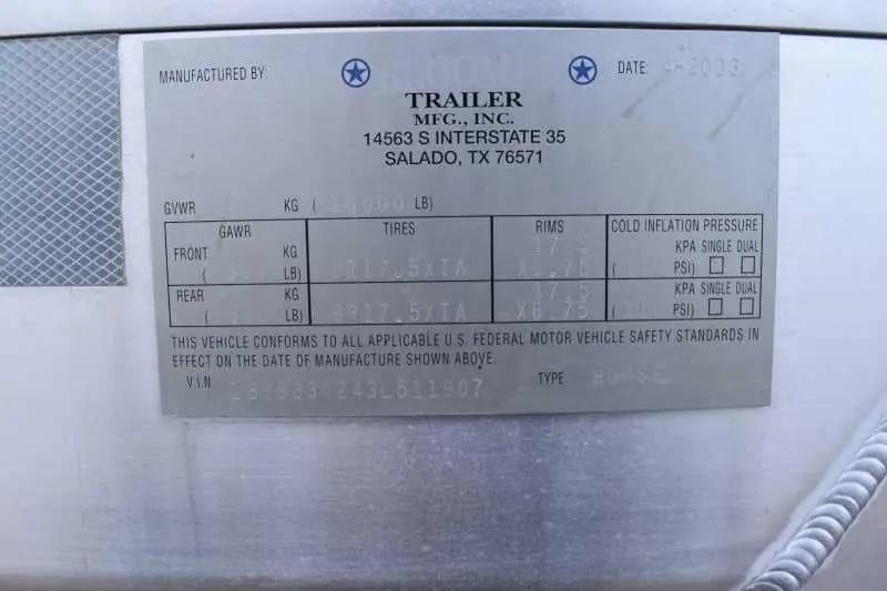 2003 Bloomer 8414LQ 4 Horse Trailer with 14' Short Wall
