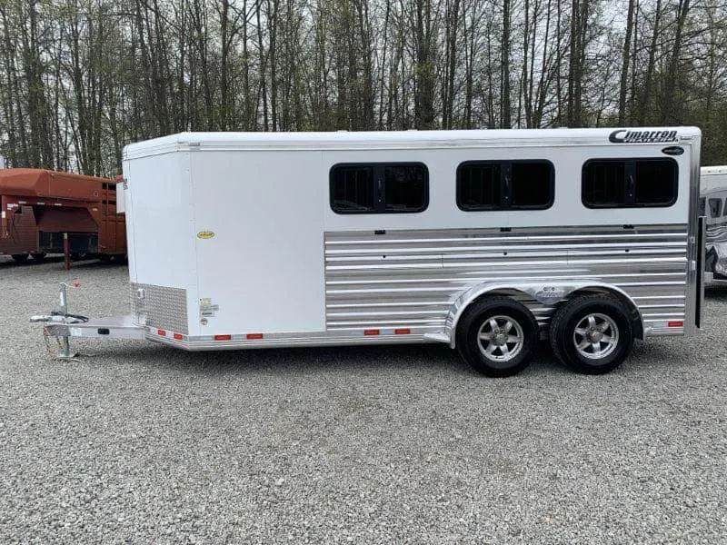 2020 19' CIMARRON BUMPER PULL 6 PEN STOCK TRAILER