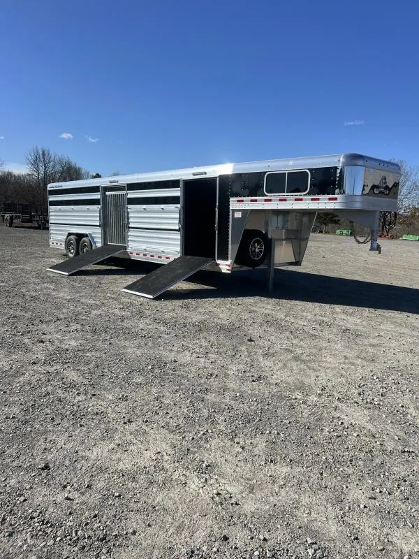 2025 Elite Trailers 8'x28' Show Cattle Stock Combo Trailer
