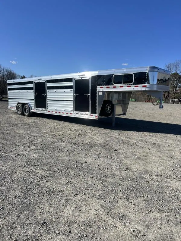 2025 Elite Trailers 8'x28' Show Cattle Stock Combo Trailer