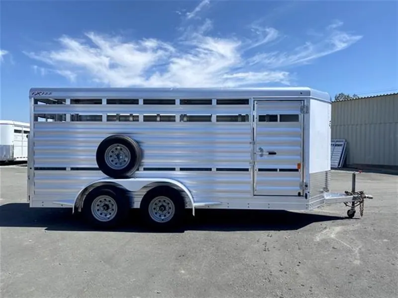 2024 Exiss Exhibitor Mini 615 Bumper Pull Stock Trailer, 8 pens