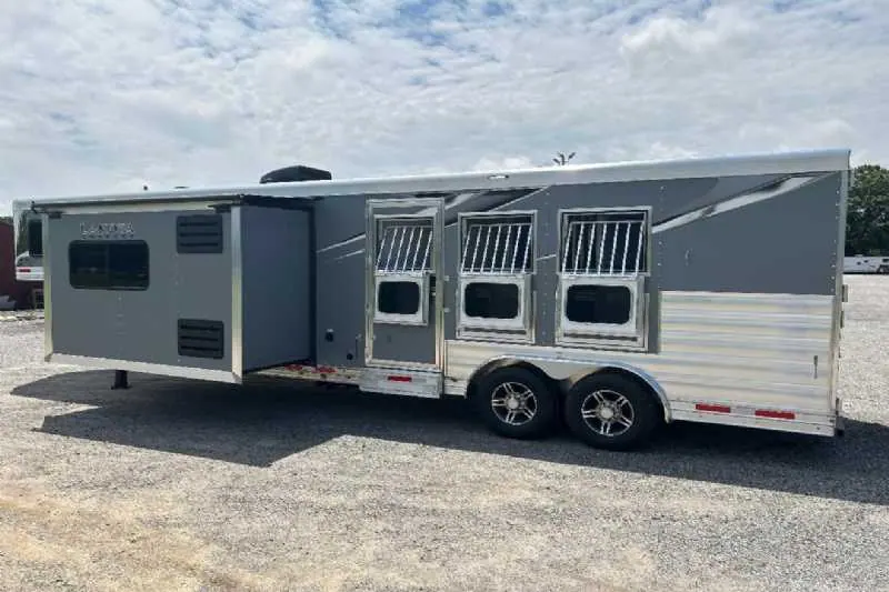 New 2024 Lakota 8313RKBGLQ Charger 3 Horse Trailer with 13' Short