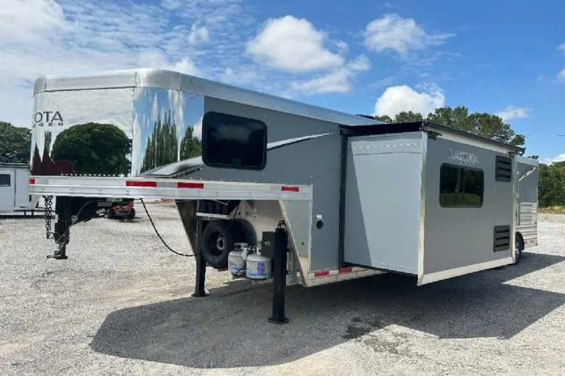New 2024 Lakota 8313RKBGLQ Charger 3 Horse Trailer with 13' Short