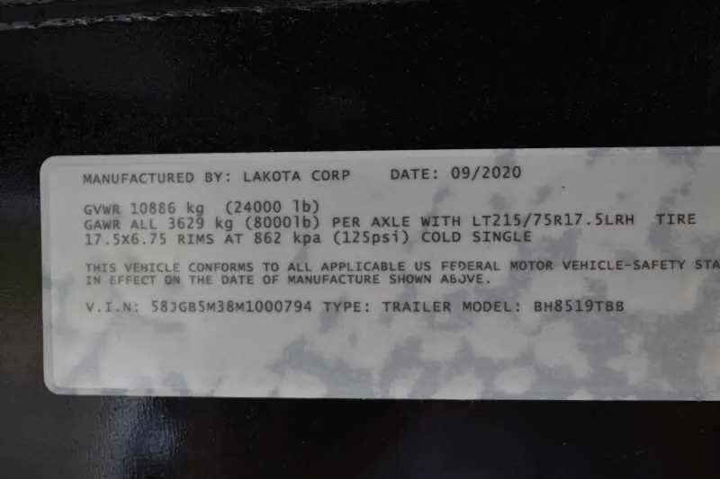 2021 Lakota BigHorn 8519TBB 5 Horse Trailer with 19' Short Wall