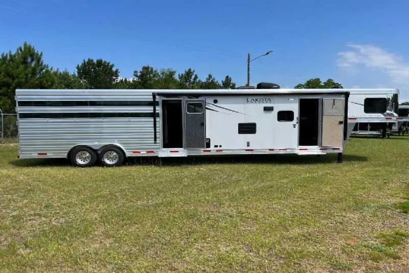 2024 Lakota Charger LE81413SR Stock Trailer with 13' Short Wall