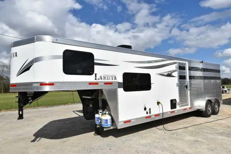 2018 Lakota Charger LQ Stock Trailer with 9' Short Wall
